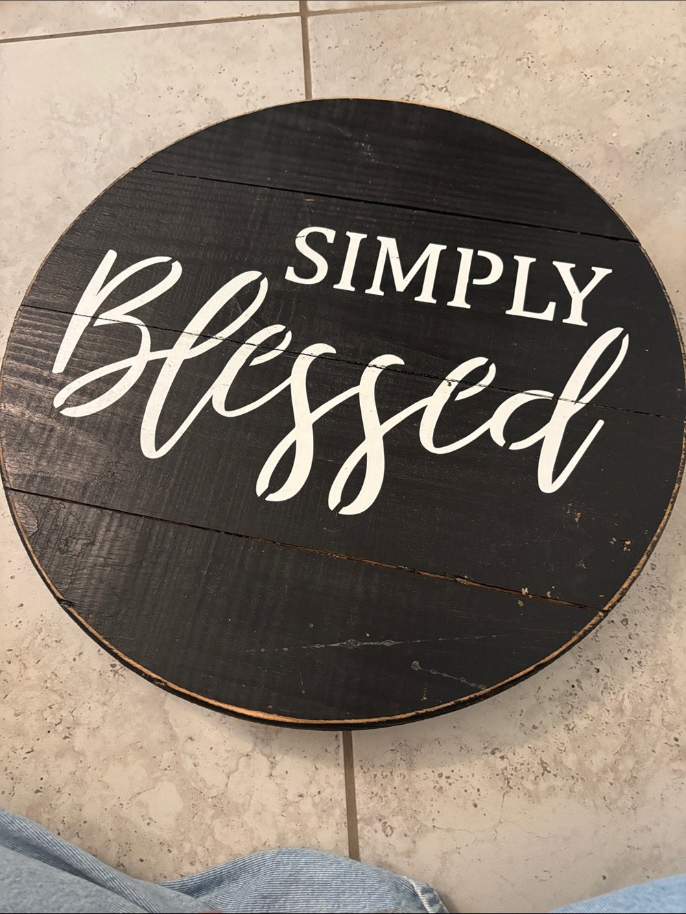 Simply Blessed Round Turn table